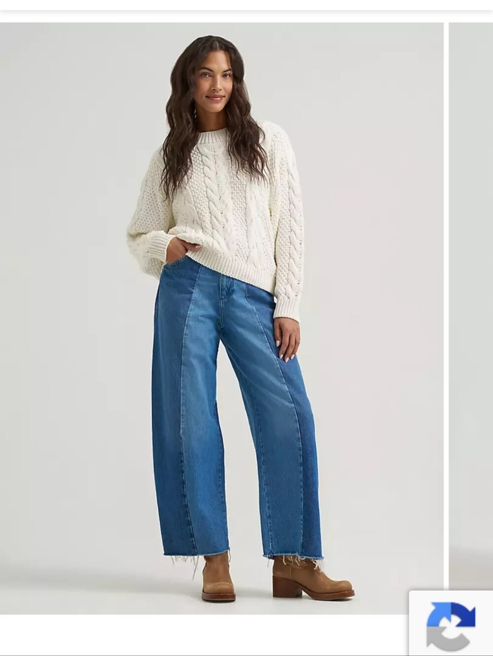 Wrangler Wide-Leg Cowboy Barrel Jeans